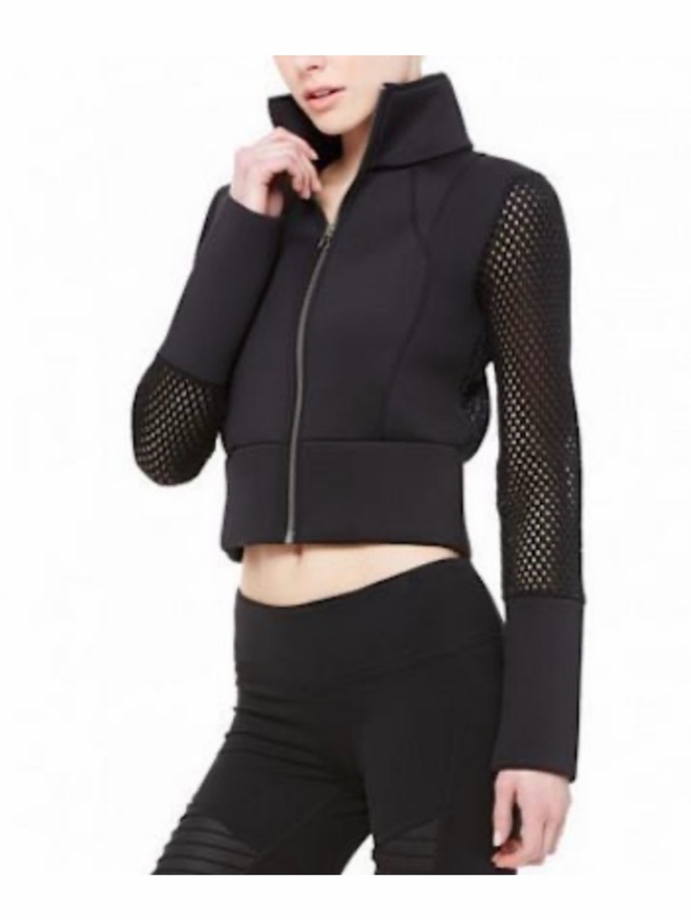 Alo Yoga Shell After Yoga Cropped Jacket Black